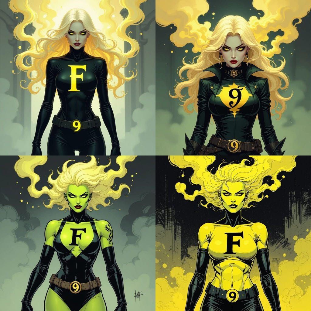 Fluoride Villain With Pale Yellow Gas And F Symbol