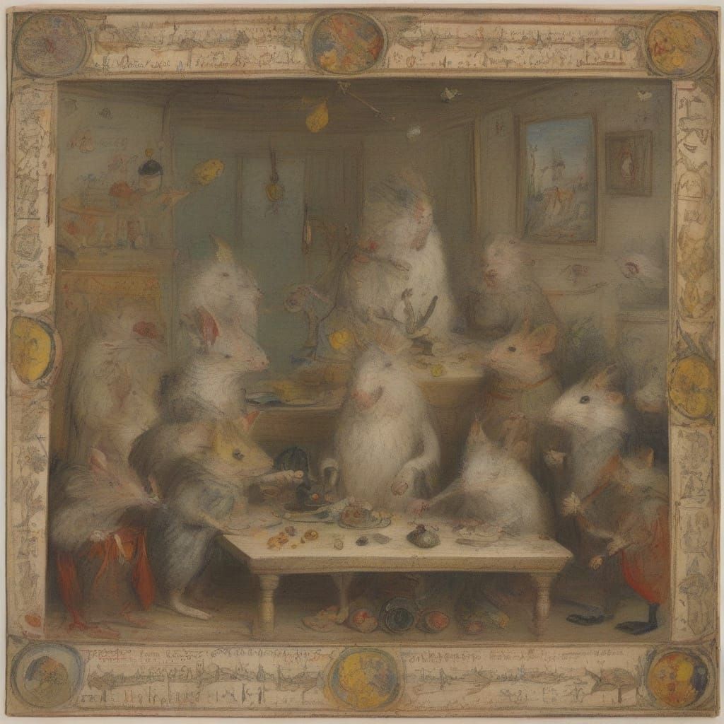 Wise Mouse Explains Natural Law: Ensor and Bosch Style