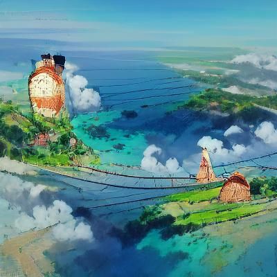 Anime Key Visual in Ghibli Style