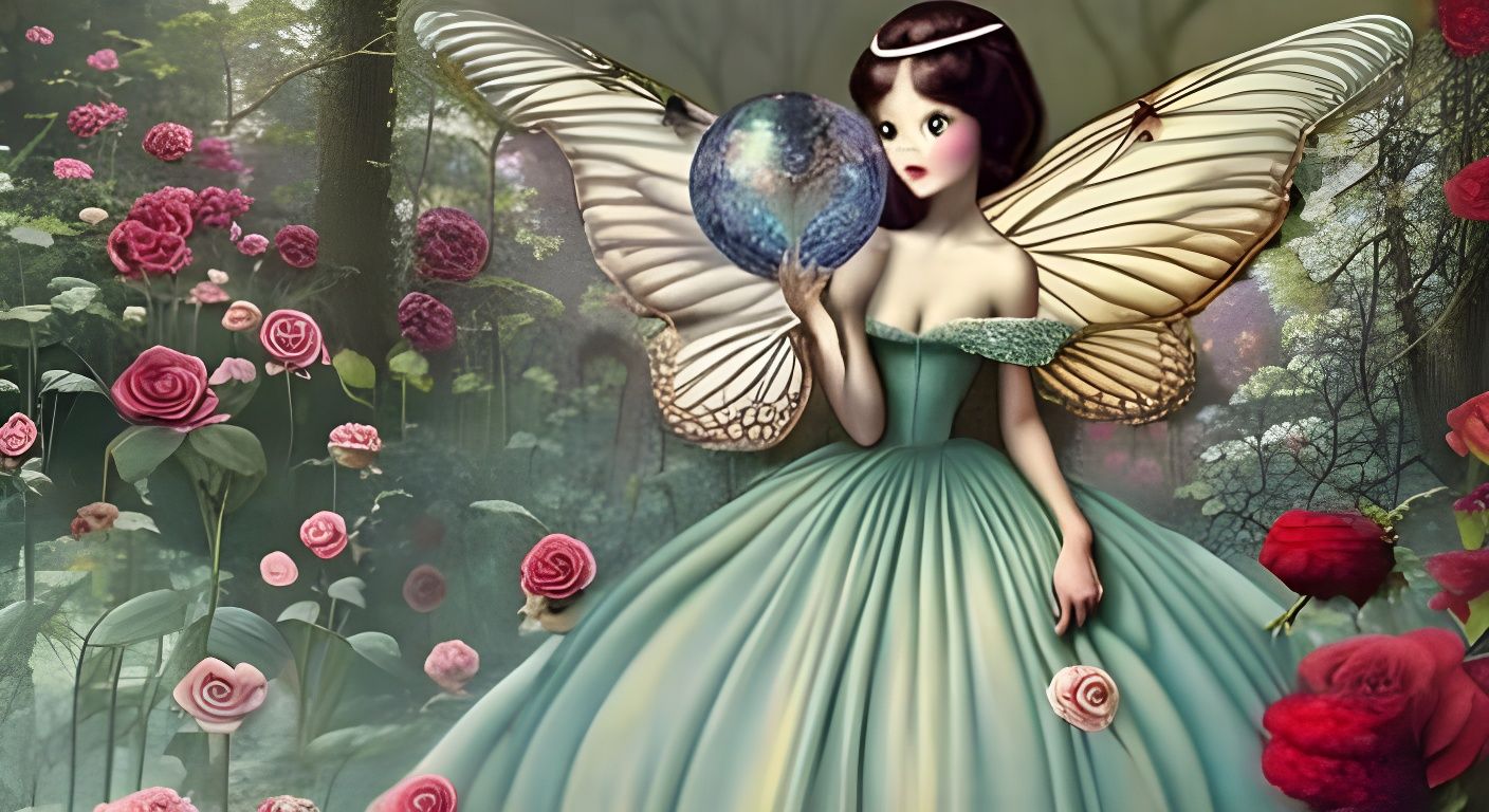 Fairy with Orb: A Pop-Surrealist Illustration