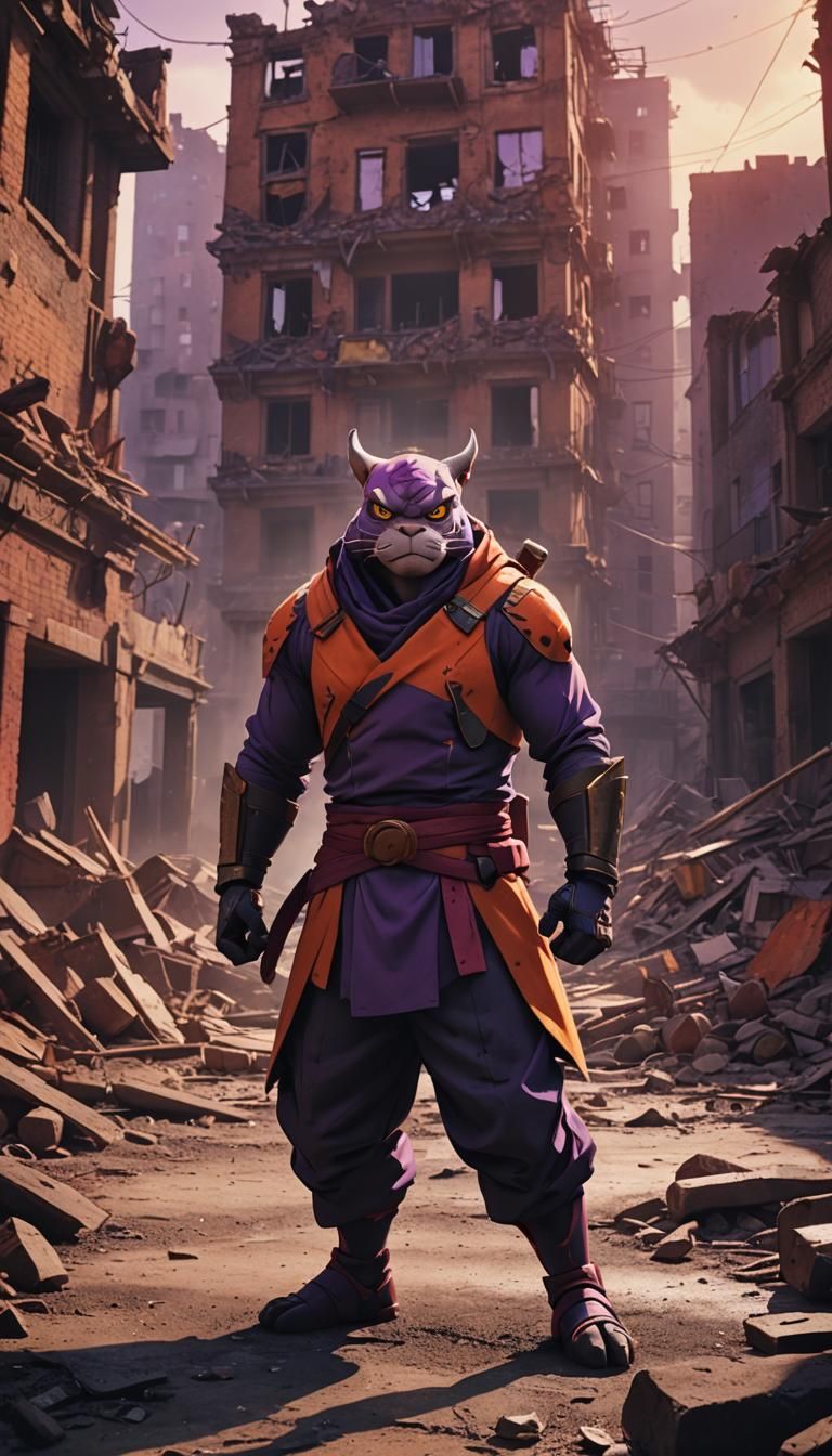 Toppo Ready for Battle in Ruined City