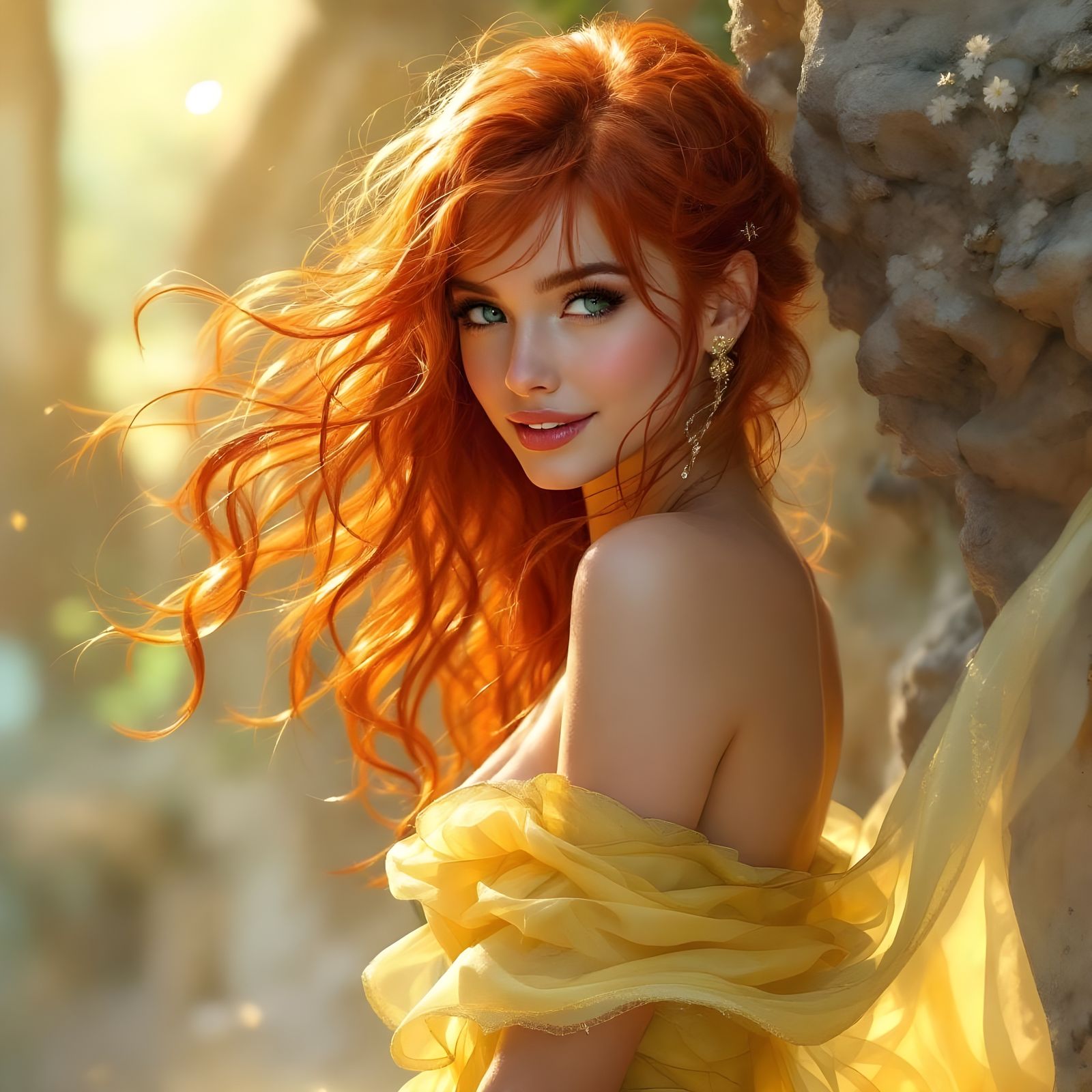 Norse Goddess Portrait in Garmash Style