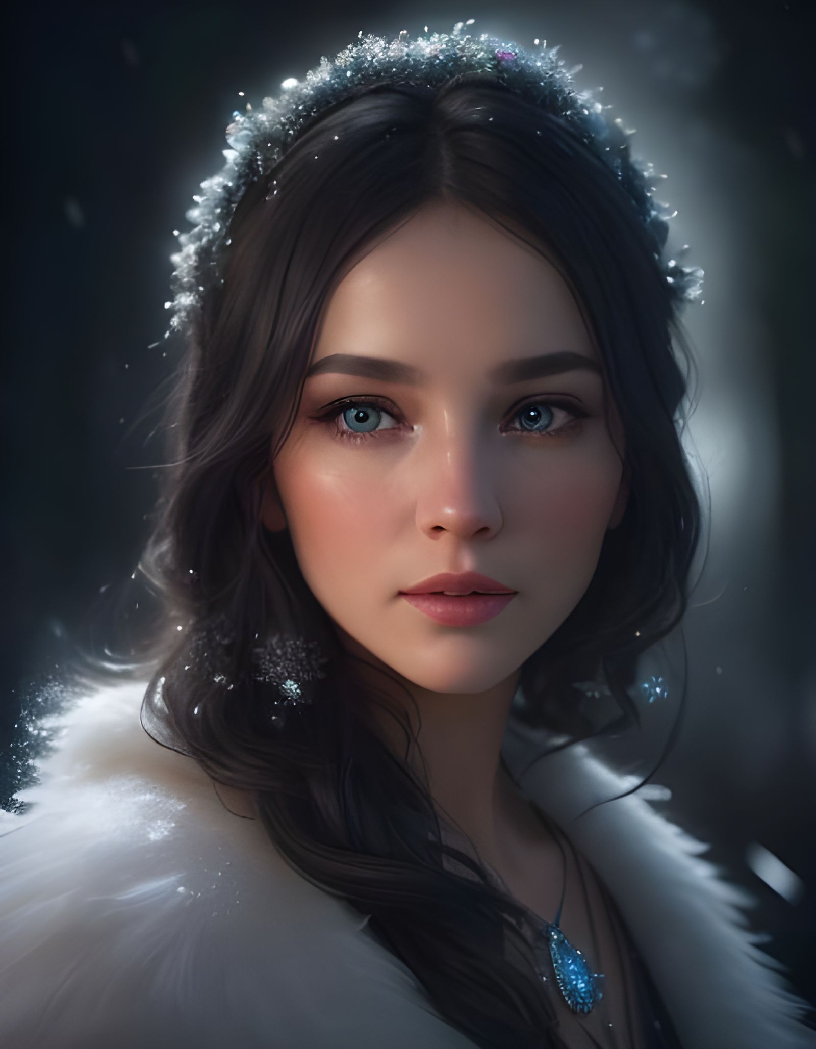 Intense Woman Portrait in a Surreal Fairytale Style
