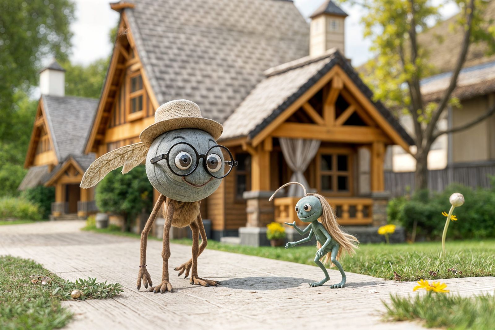 Bacteriophage Family in Microscopic Tudor Village