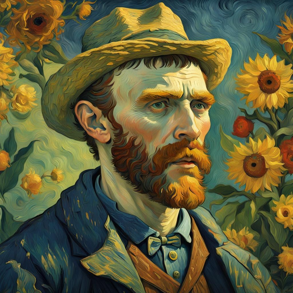 Vibrant Portrait in Post-Impressionist Style