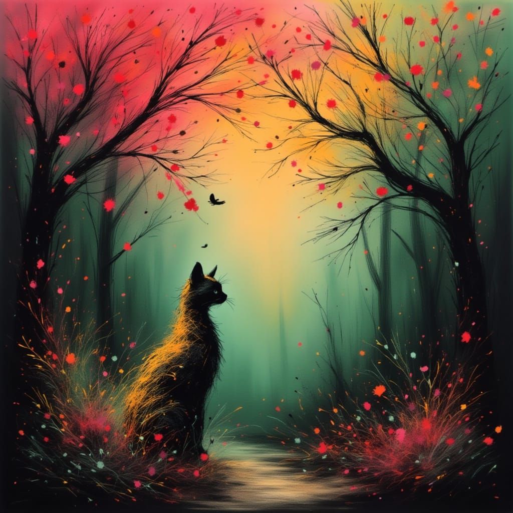 Ethereal Dragon in Apple Tree Garden