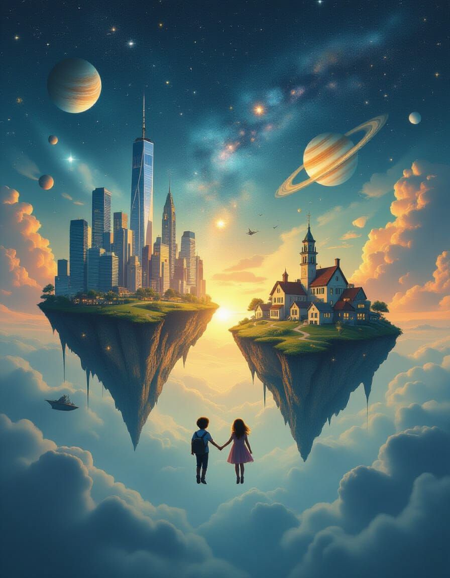 Two Islands Floating: City vs. Village, with Children in Spa...