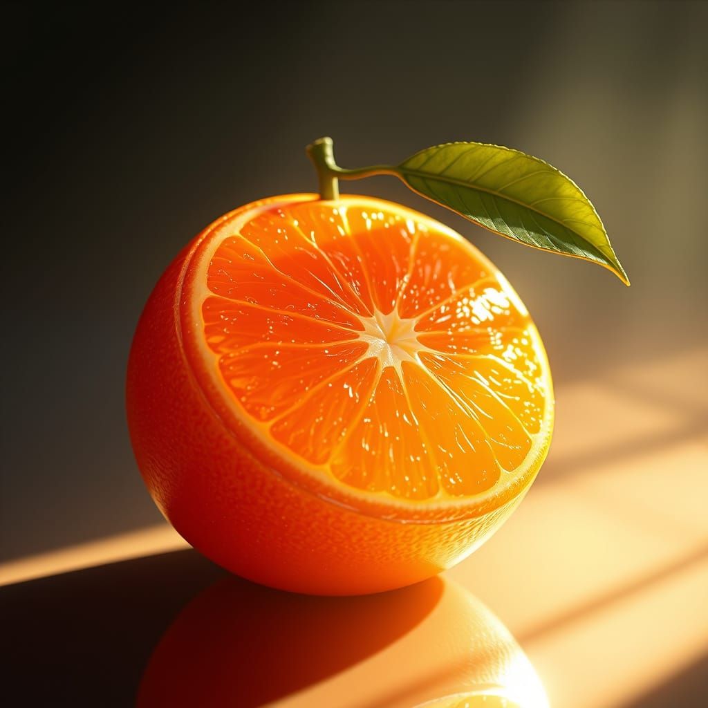 Vibrant 3D Anime Orange with Ethereal Glow