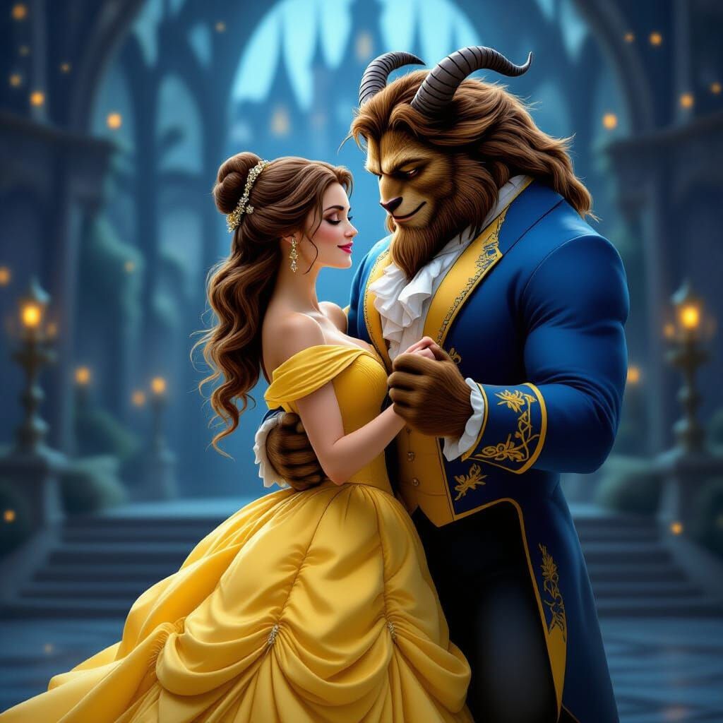 Belle and the Beast Dancing in the Castle
