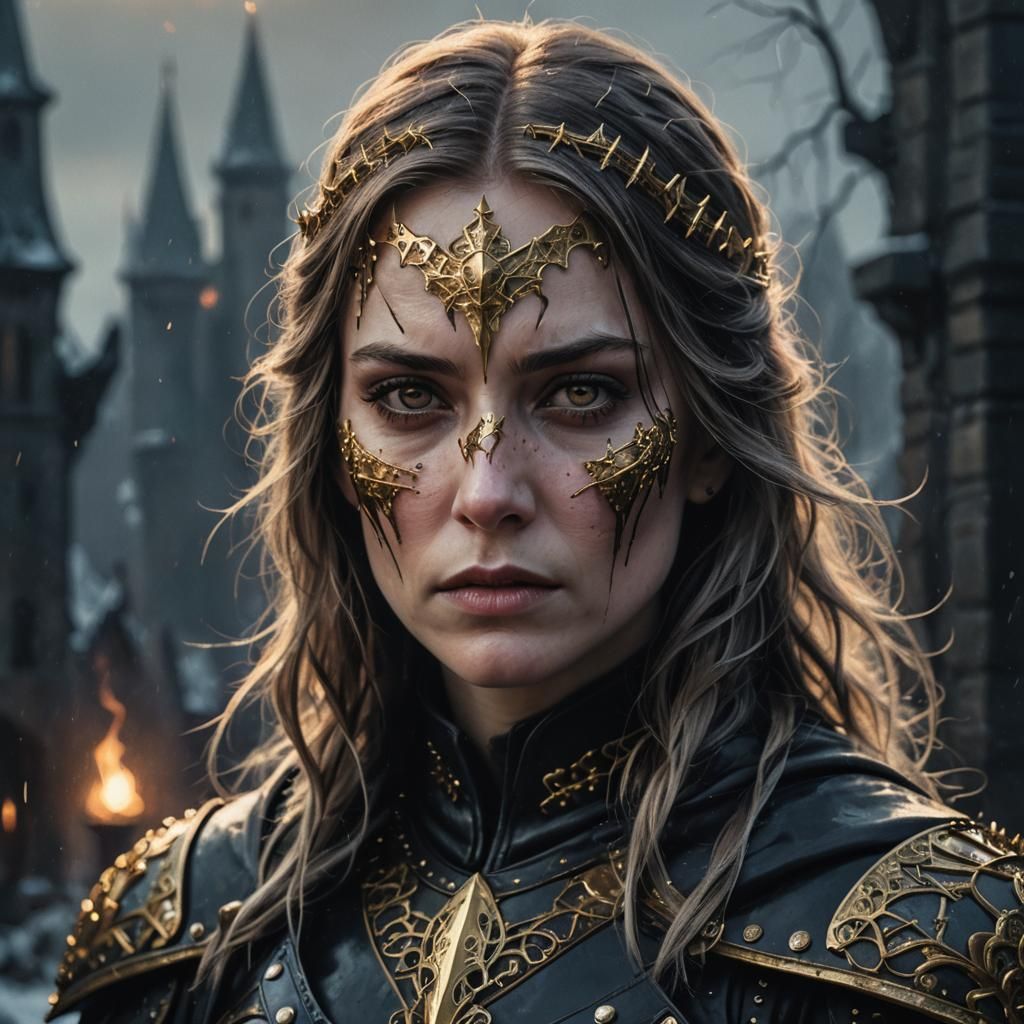 Dark Fantasy Knight with Poisoned Daggers