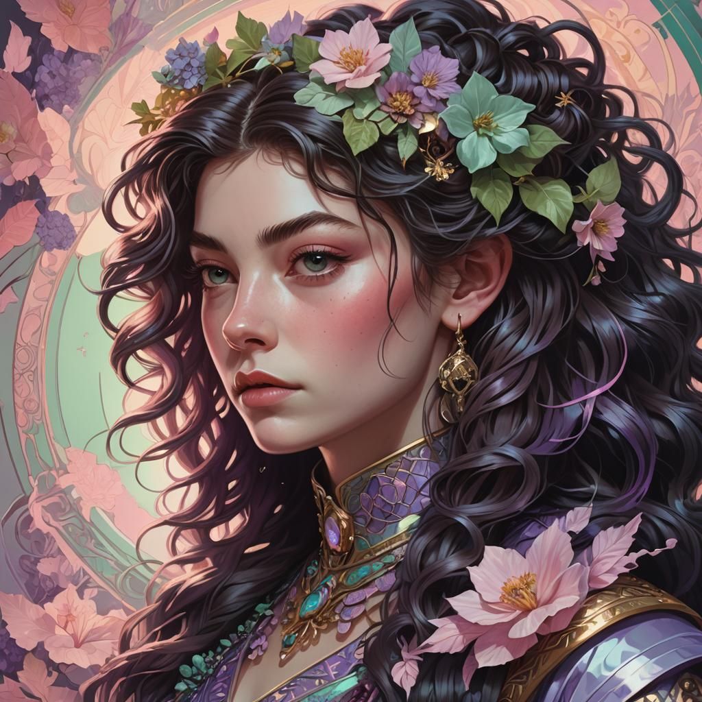 Detailed Portrait with Volumetric Lighting and Soft Colors