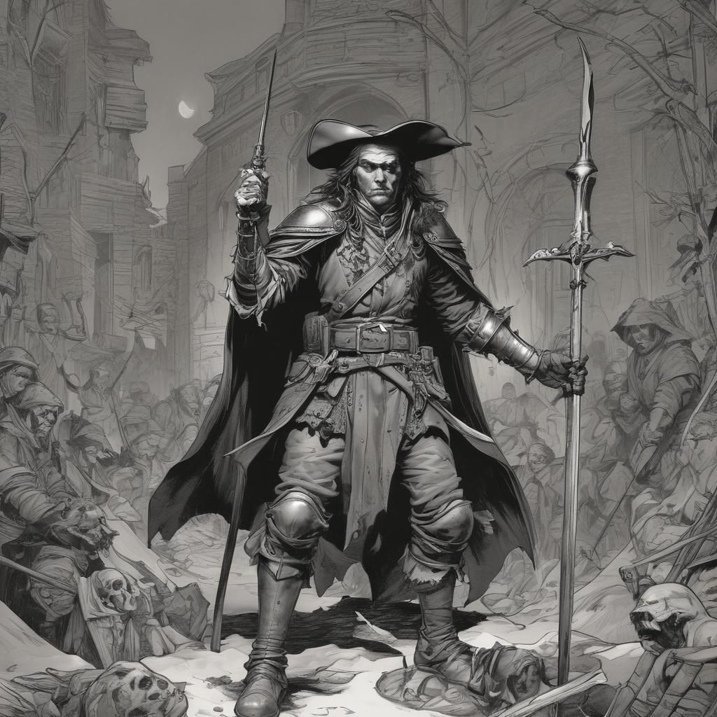 Grimdark Scene in Style of Classical Masters