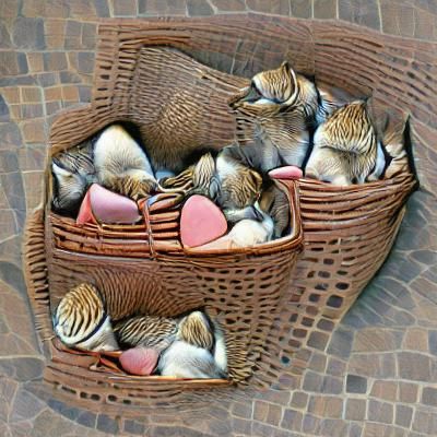 Basket Overflowing with Chocolate Kisses