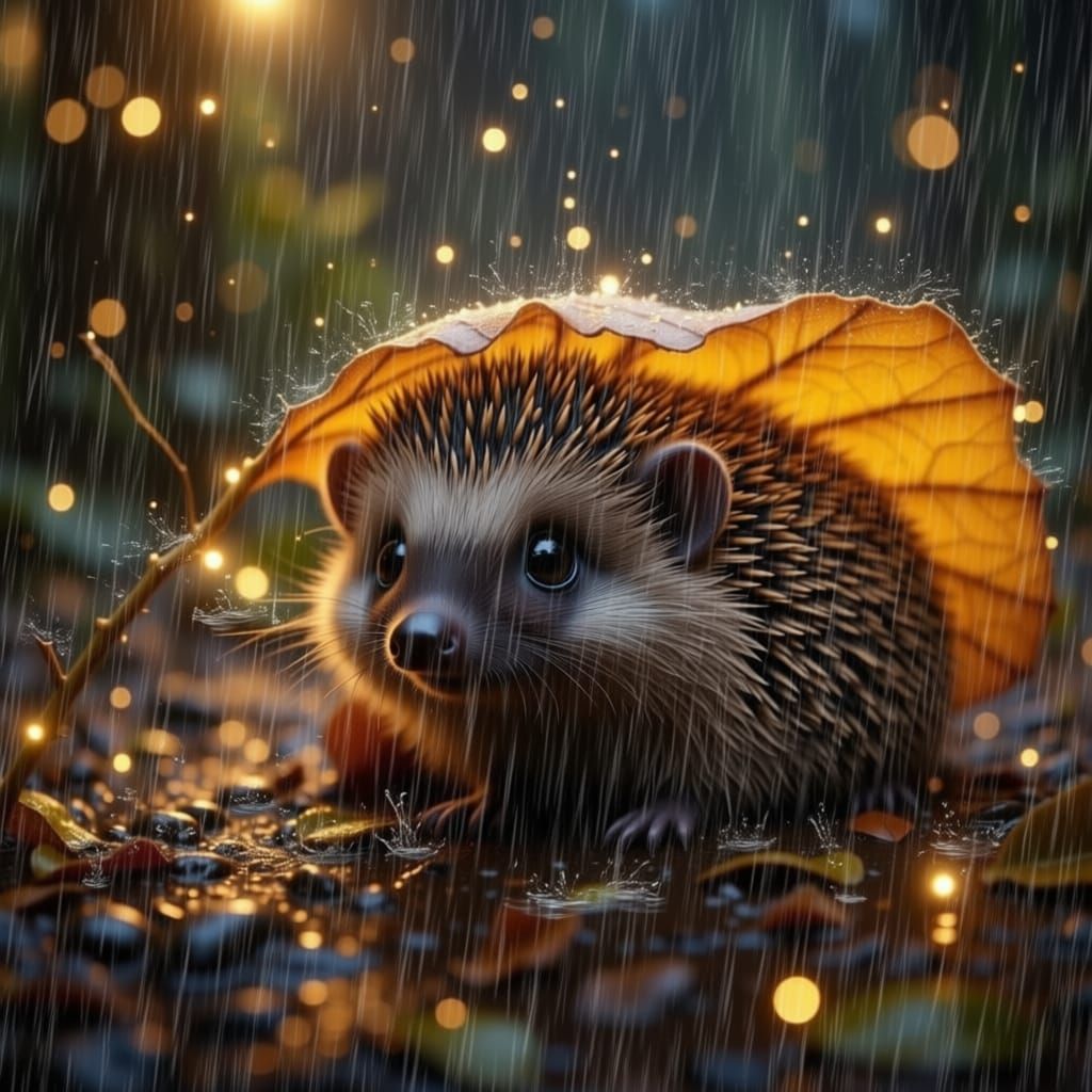 🦔 🍂 Some nights, all you need is a leaf and a little hope
