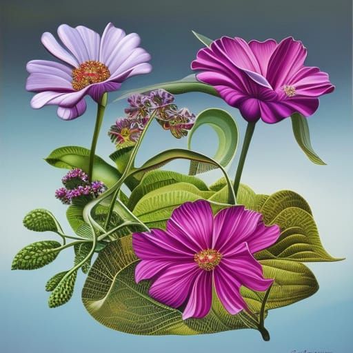 Surrealist Atom Heart Mother in Hyper-realism Style