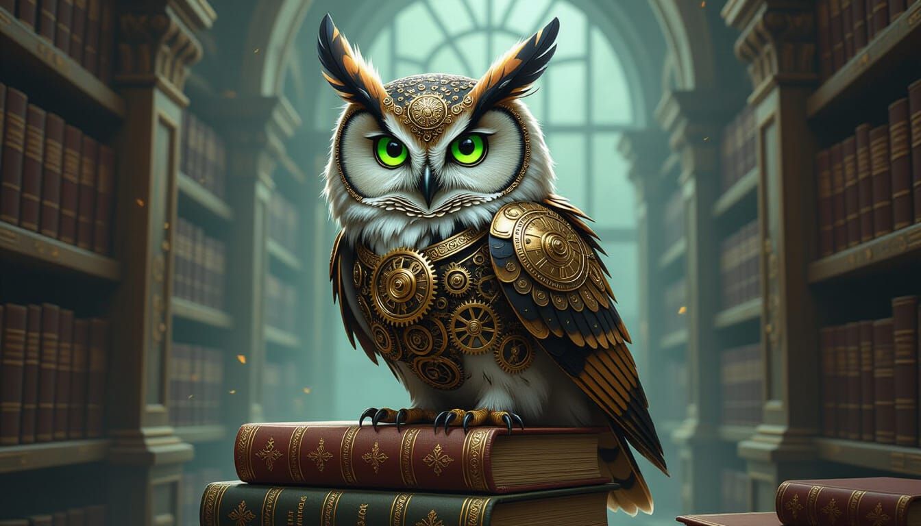 Clockwork Owl Imposter in Steampunk Style