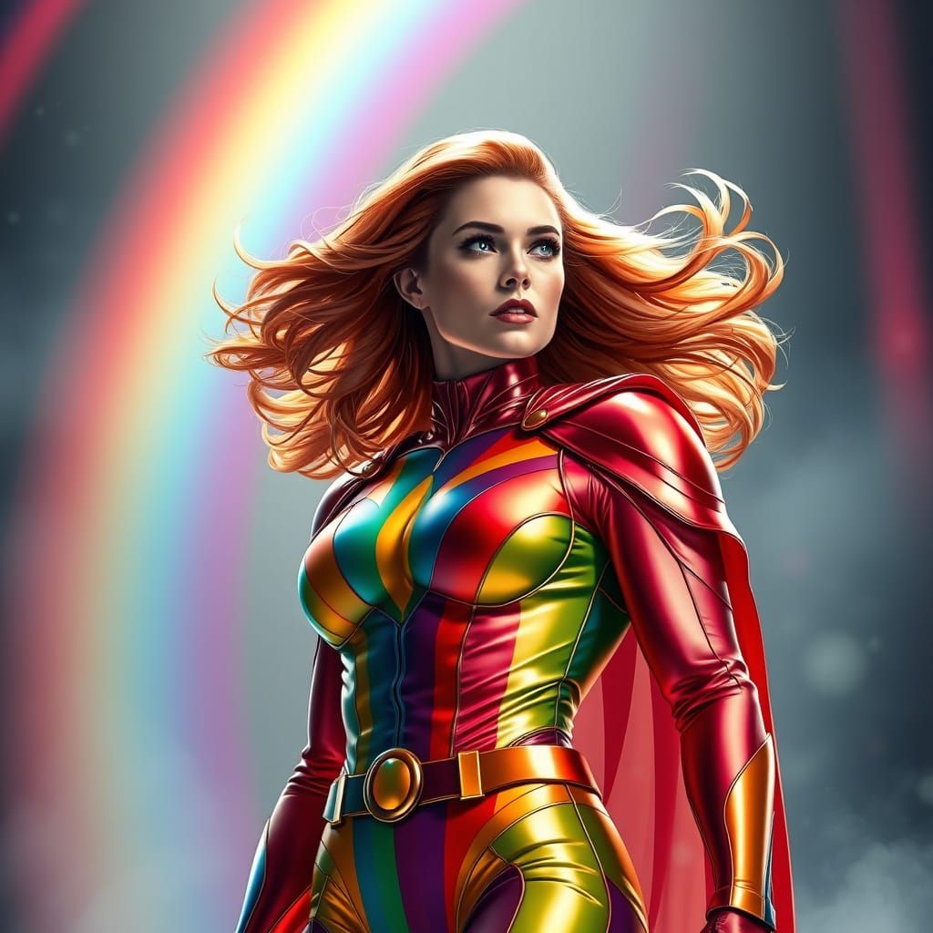 Rainbow superhero