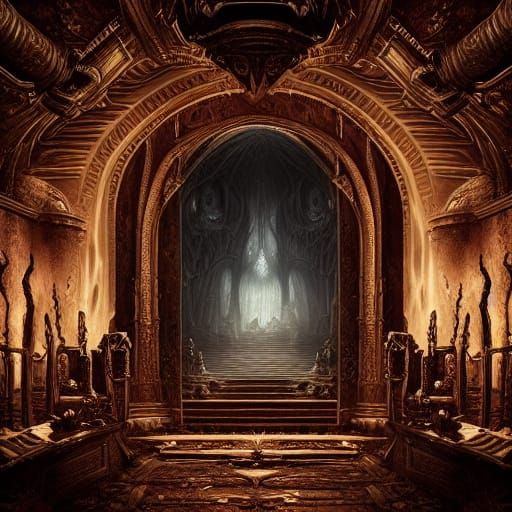 Epic Devil's Throne Room: A Horror Fantasy