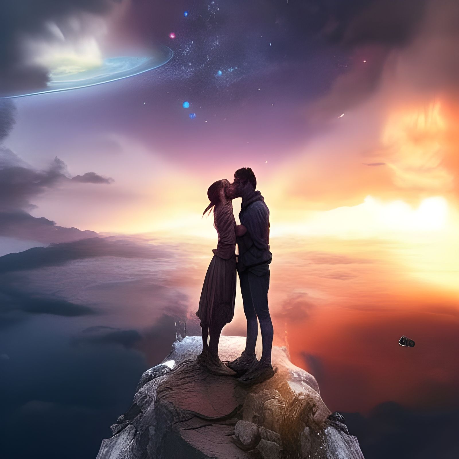Lovers Kiss at the Edge of the Universe