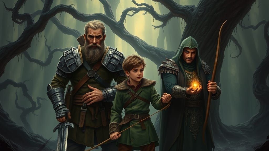 Warriors at the Edge of a Mystical Forest