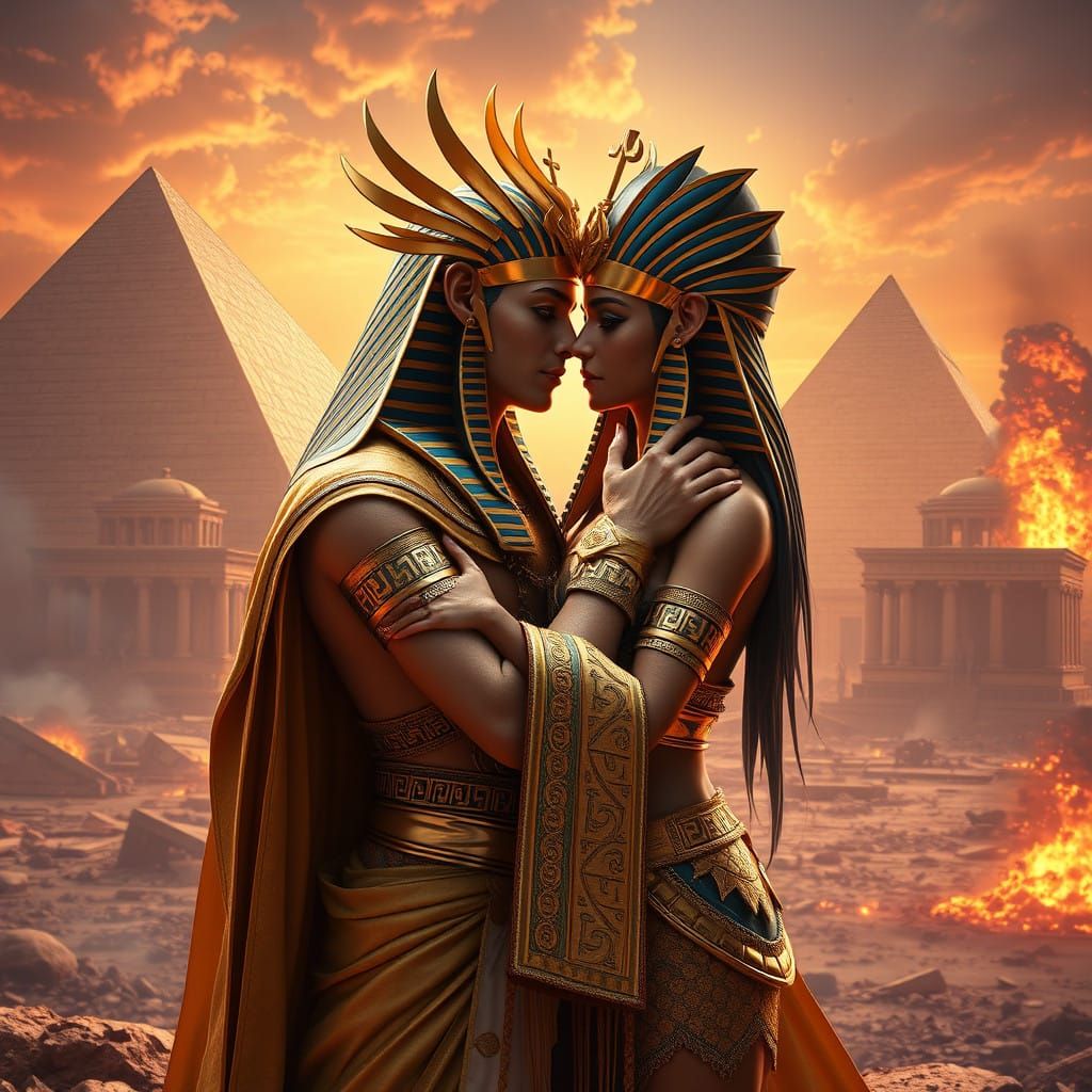 Soulful Gods of Ancient Egypt in 3D Anime Style