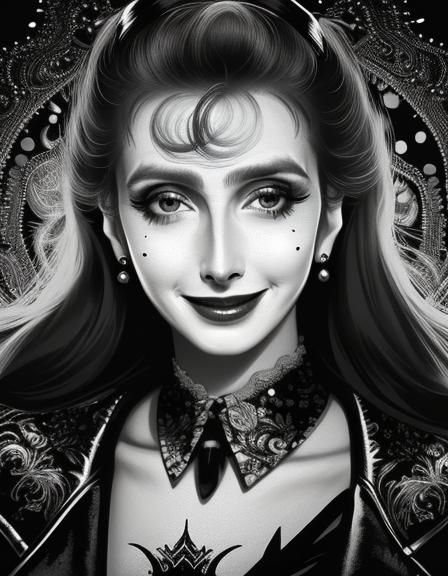 Glamorous Lady in Mask, Hyperrealistic Portrait