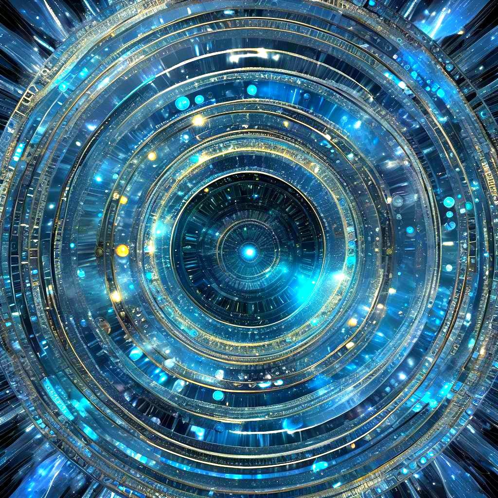 Radiant Figure Lounging Among Sky Spell Circles