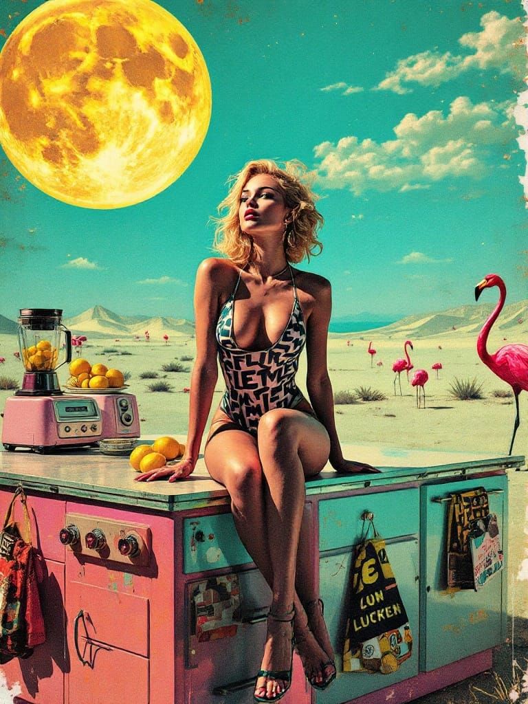 Surreal Desert Kitchen: Basquiat and Reid Fusion