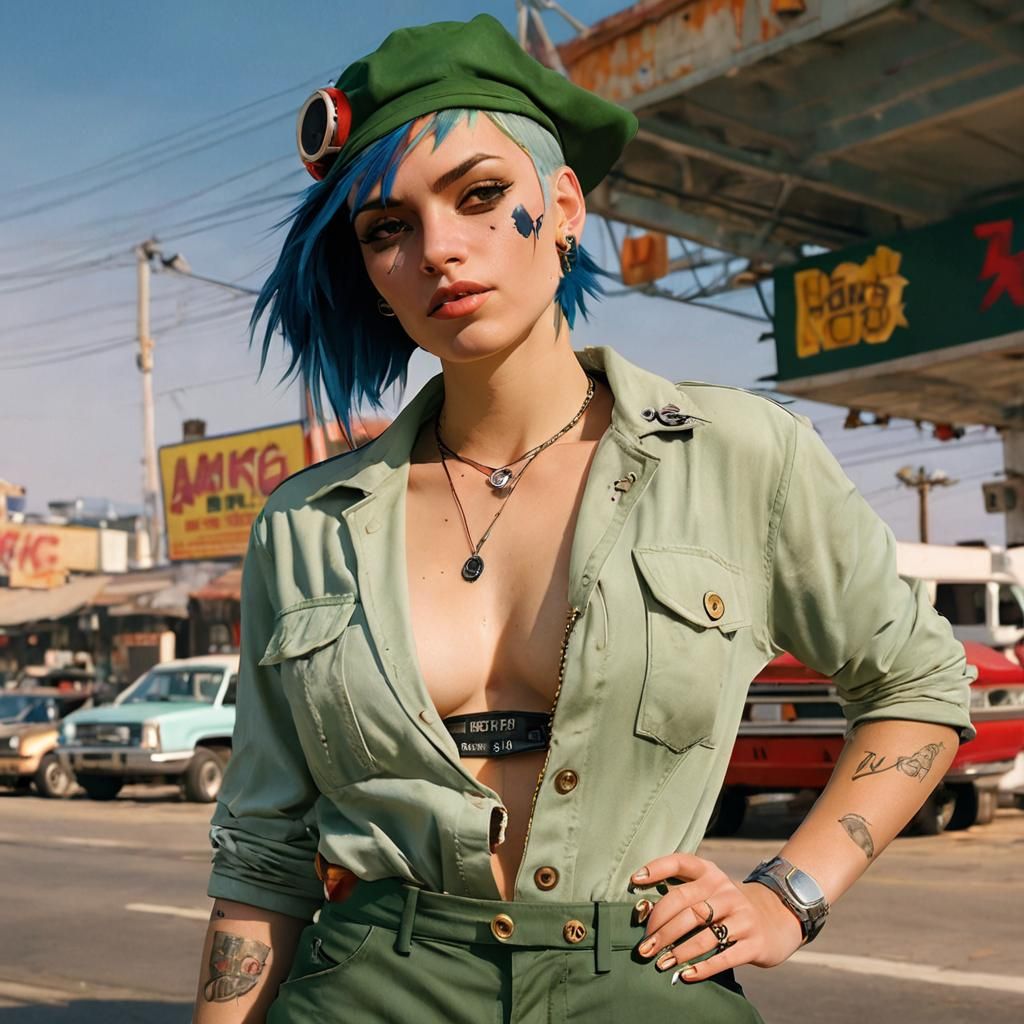 Tank Girl Mega Transformation in Jamie Hewlett Style