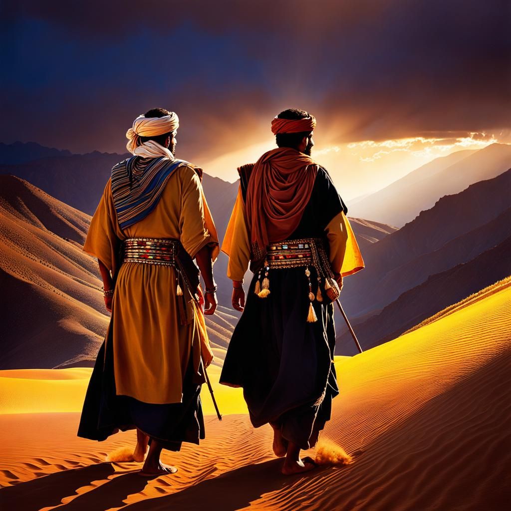 Kabyle Berbers in Atlas Mountains Painting