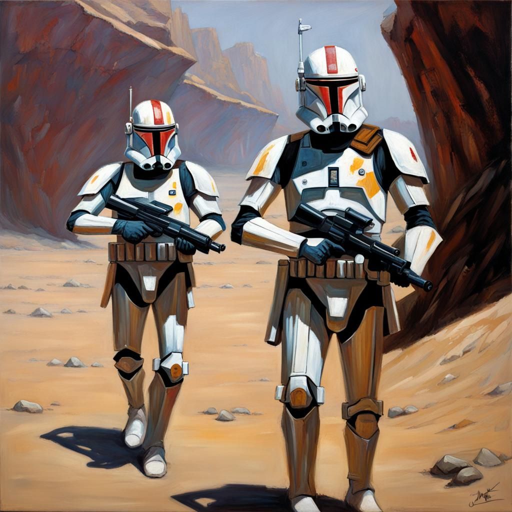 Clone Commando in Oil Painting Style