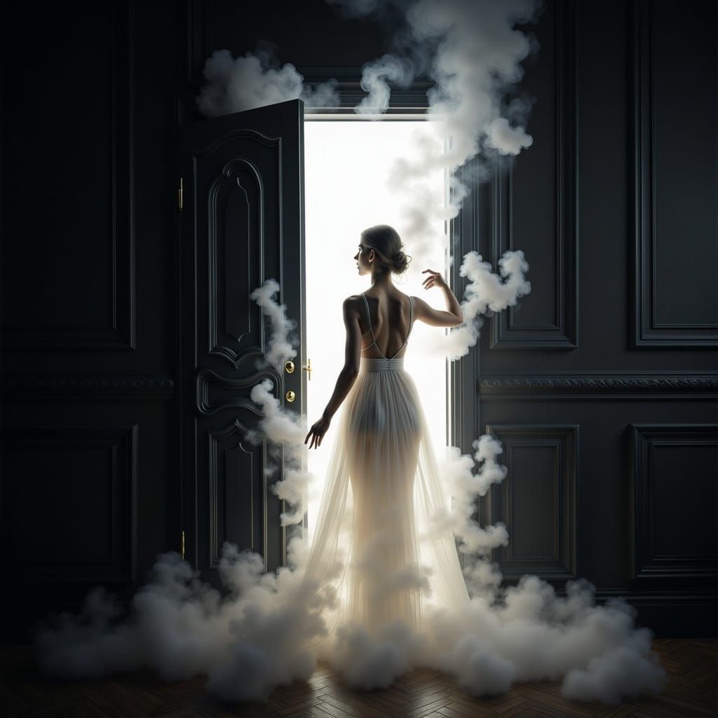 Ethereal Doorway: A Smokey Portal