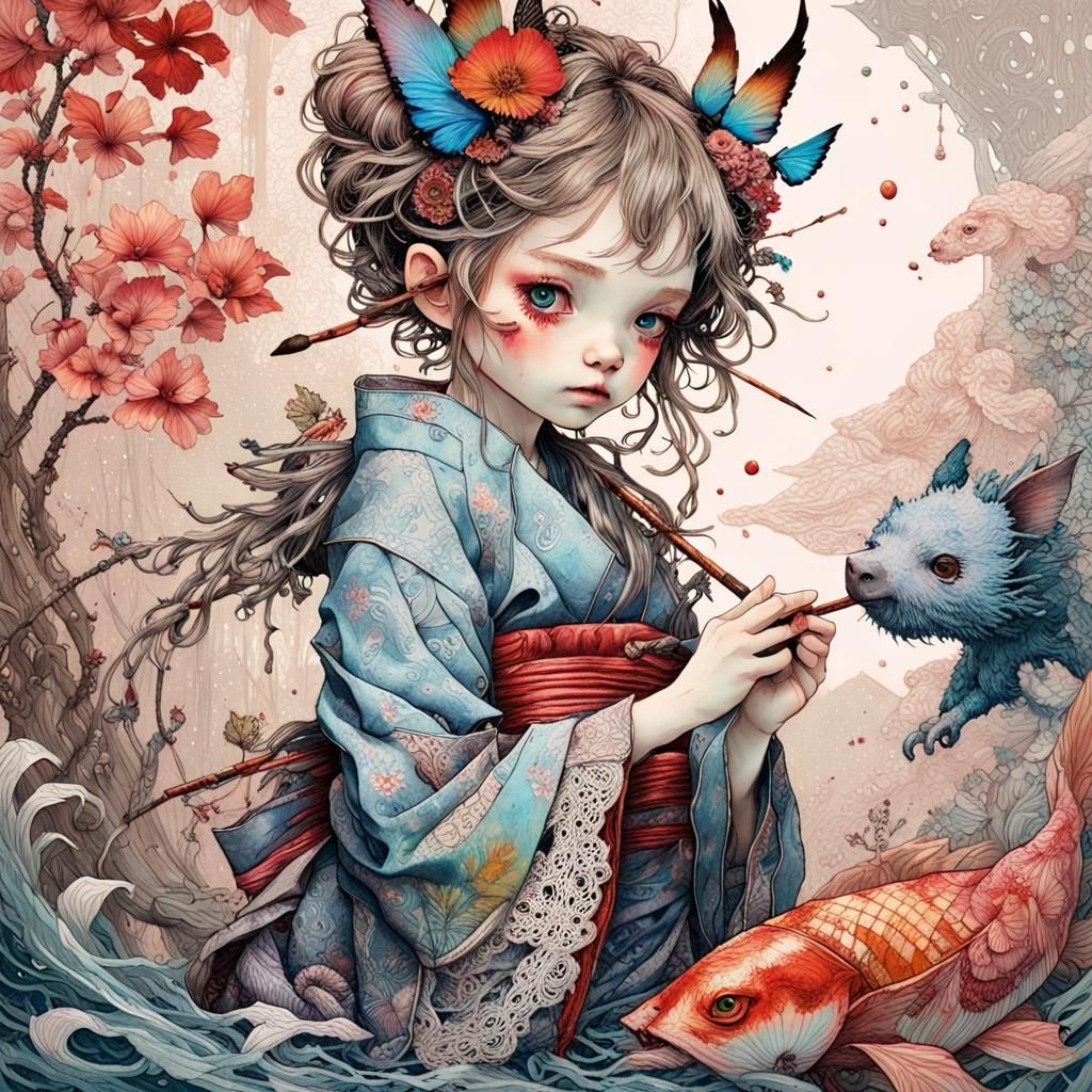 Emoji Clown Portrait in Dark Fantasy Style