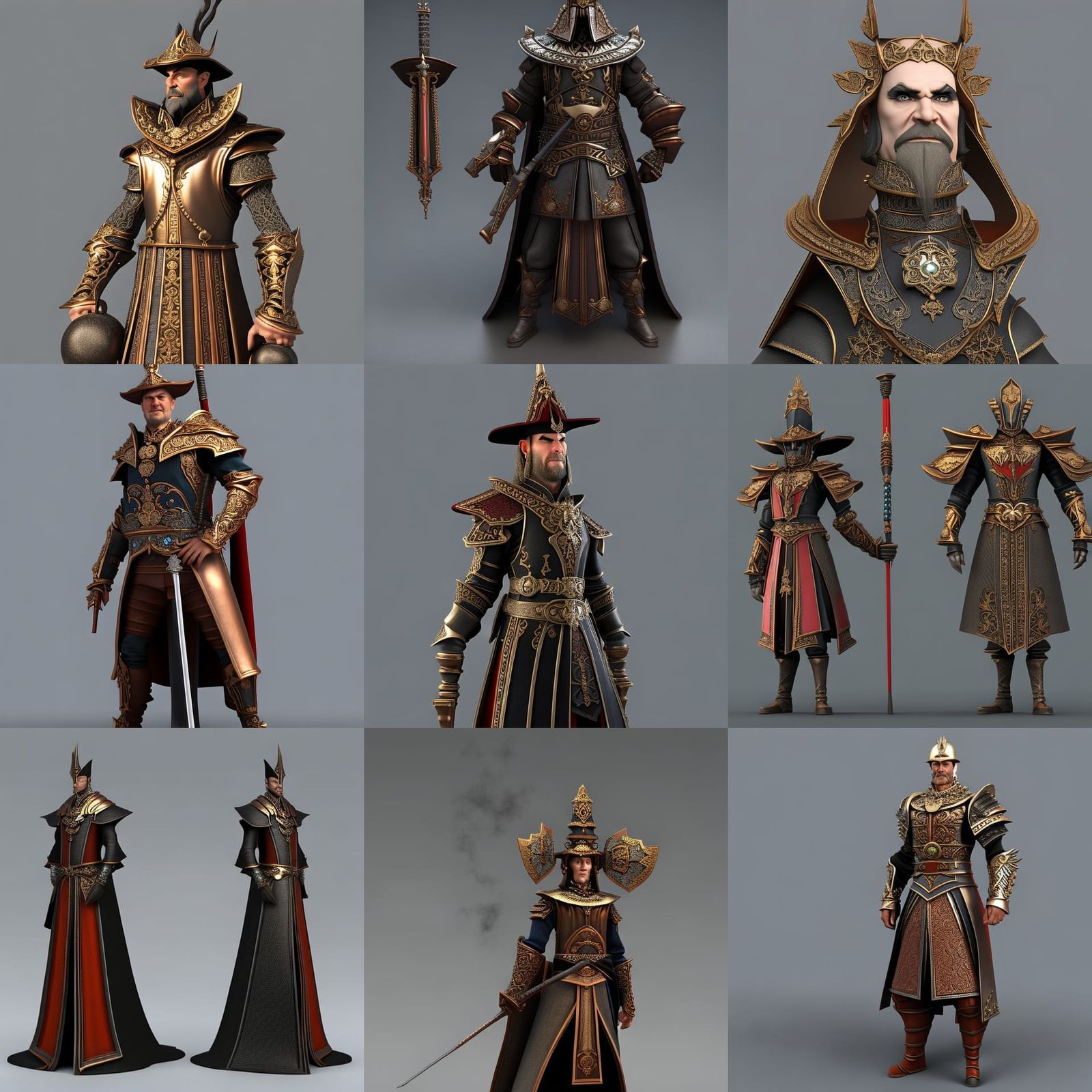 Dieselpunk Archmage in 3D Rendered Style