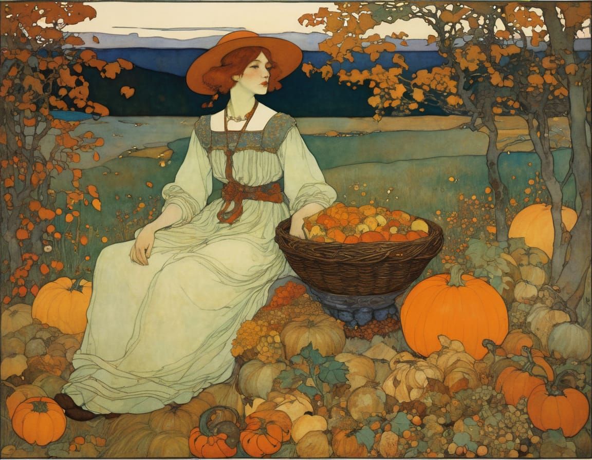 Enchanting Autumn Harvest With Rich Artistic Influences