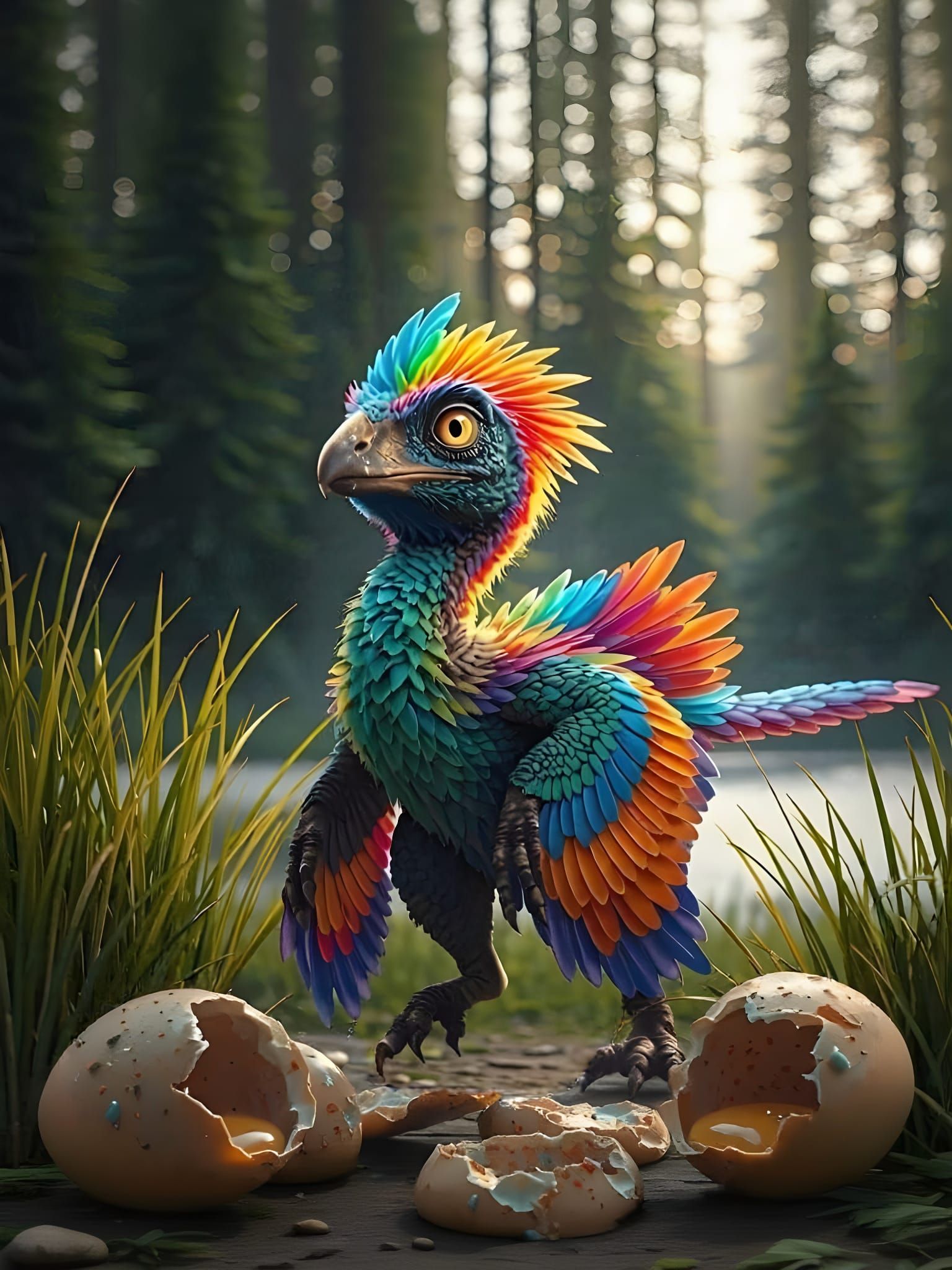 Cracked Eggs with Sticky Yolk Residue