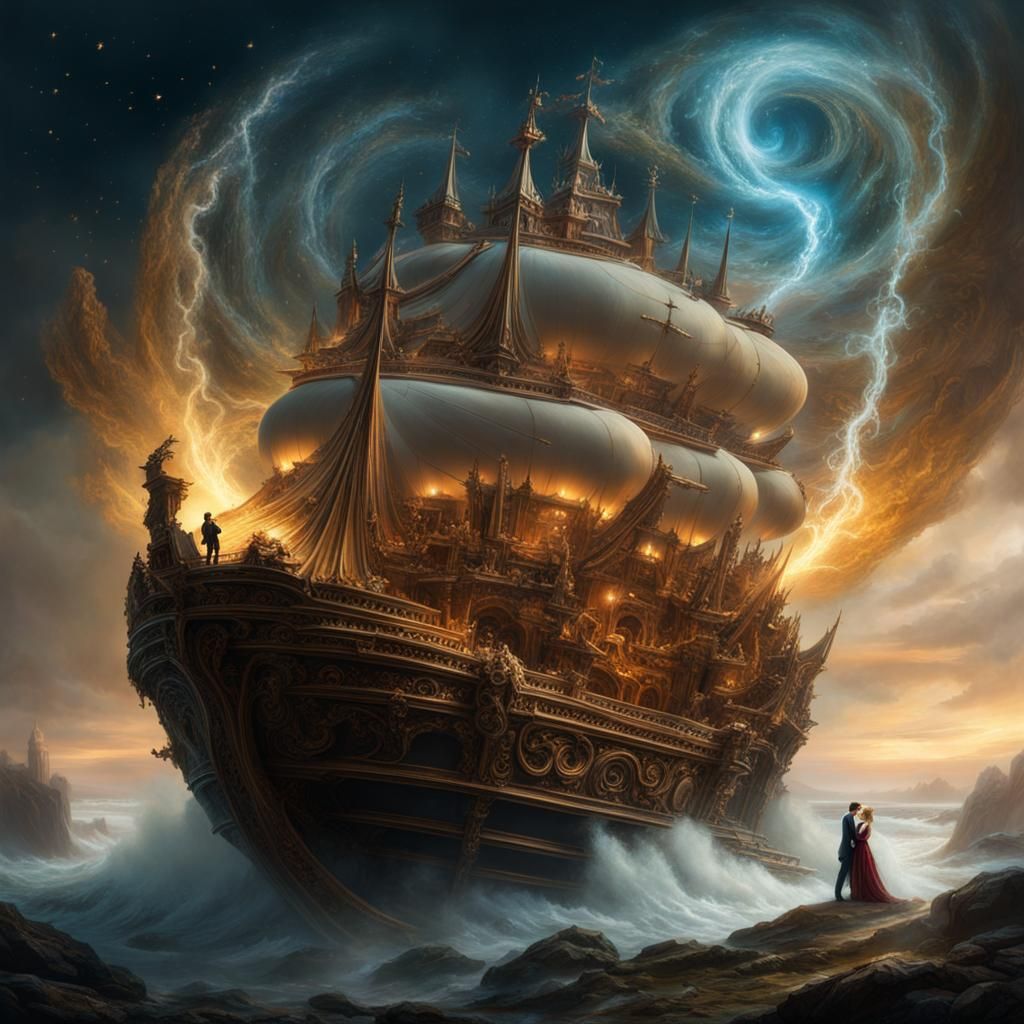 Miniature Couple Emerges from Fantasy Book