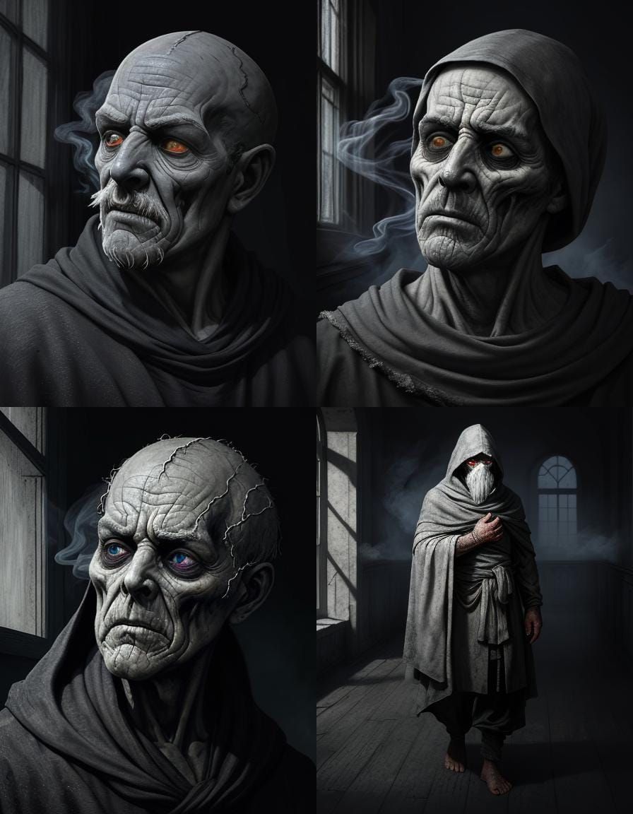 Hooded Assassin in Shadowy Alley: Dark Fantasy Oil Painting