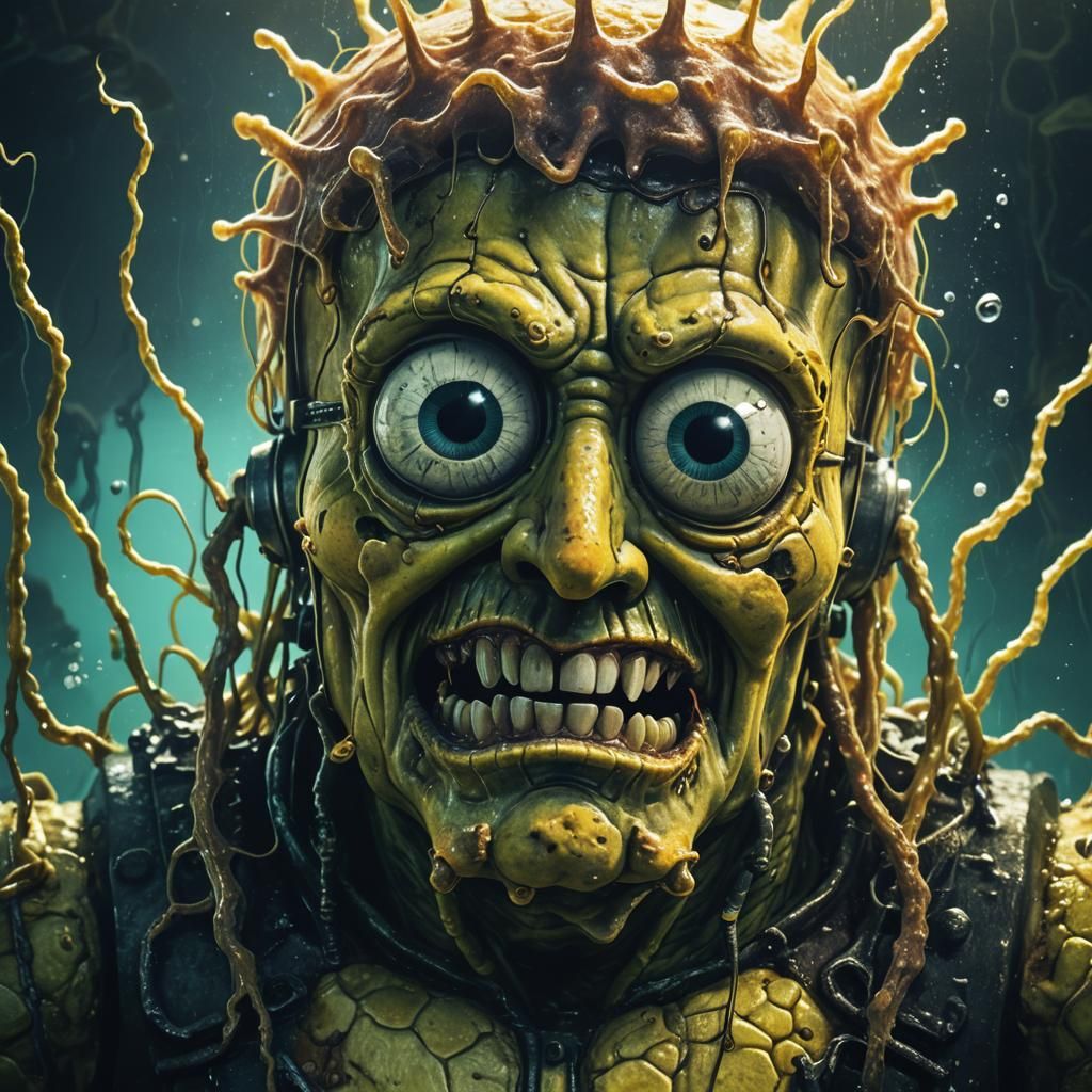 Terrifying SpongeBob SquarePants Horror Concept Art