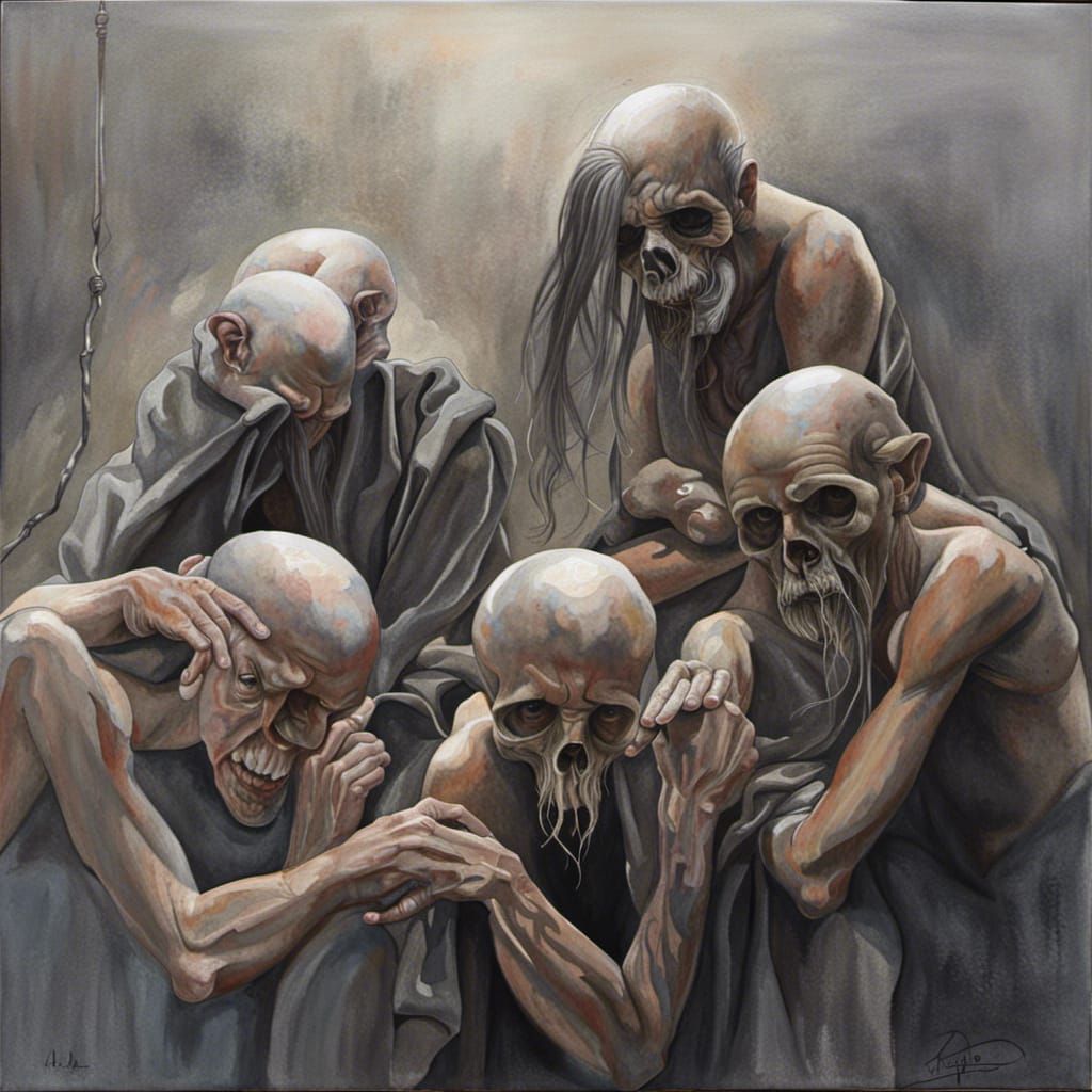 All Them Witches in Hyperrealistic Oil Painting