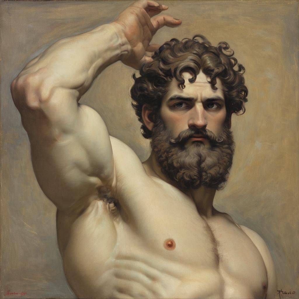 Zeus in the Style of Symbolist Painting