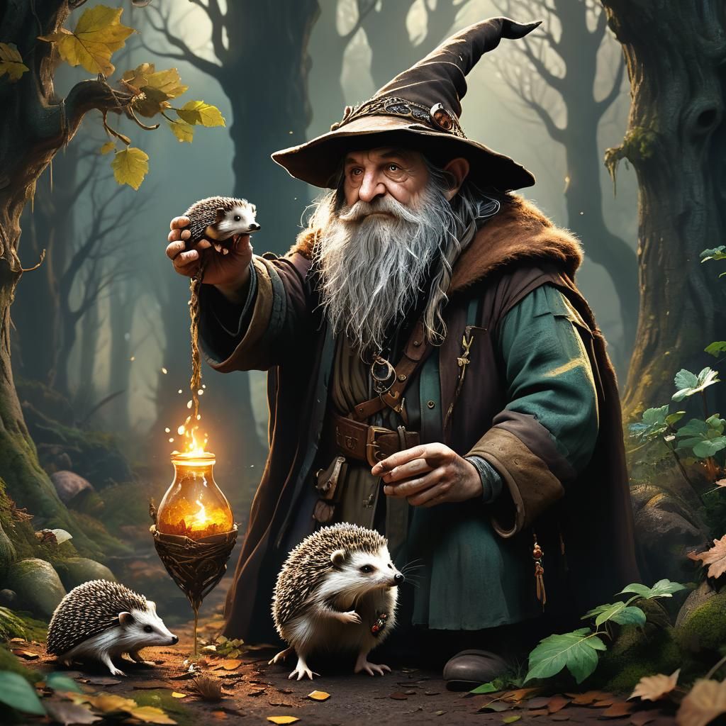 Radagast the Brown Rescues Hedgehog with Magic