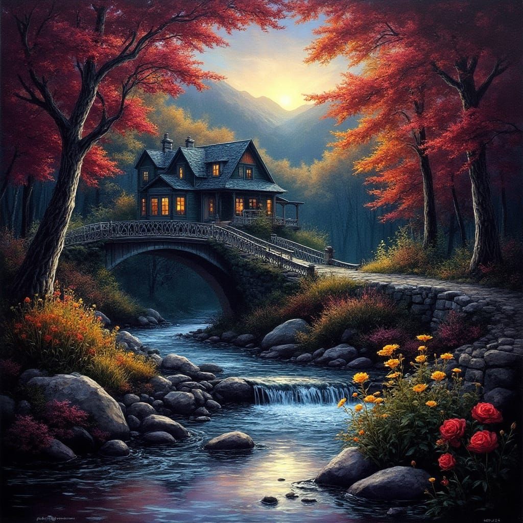 Whispering Woods of Autumn Twilight