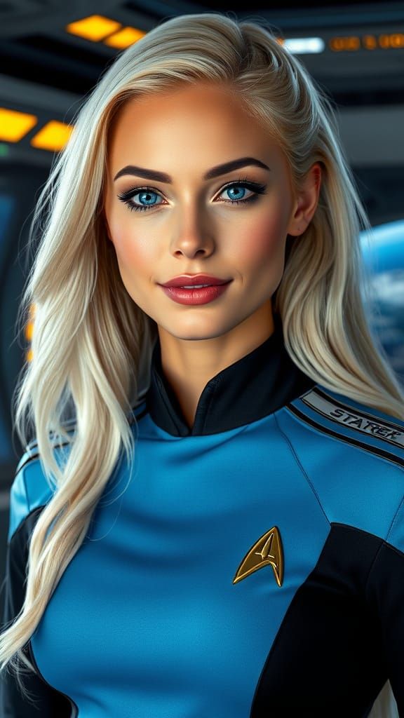 Gorgeous Starfleet Officer Embarks on Cosmic Adventure