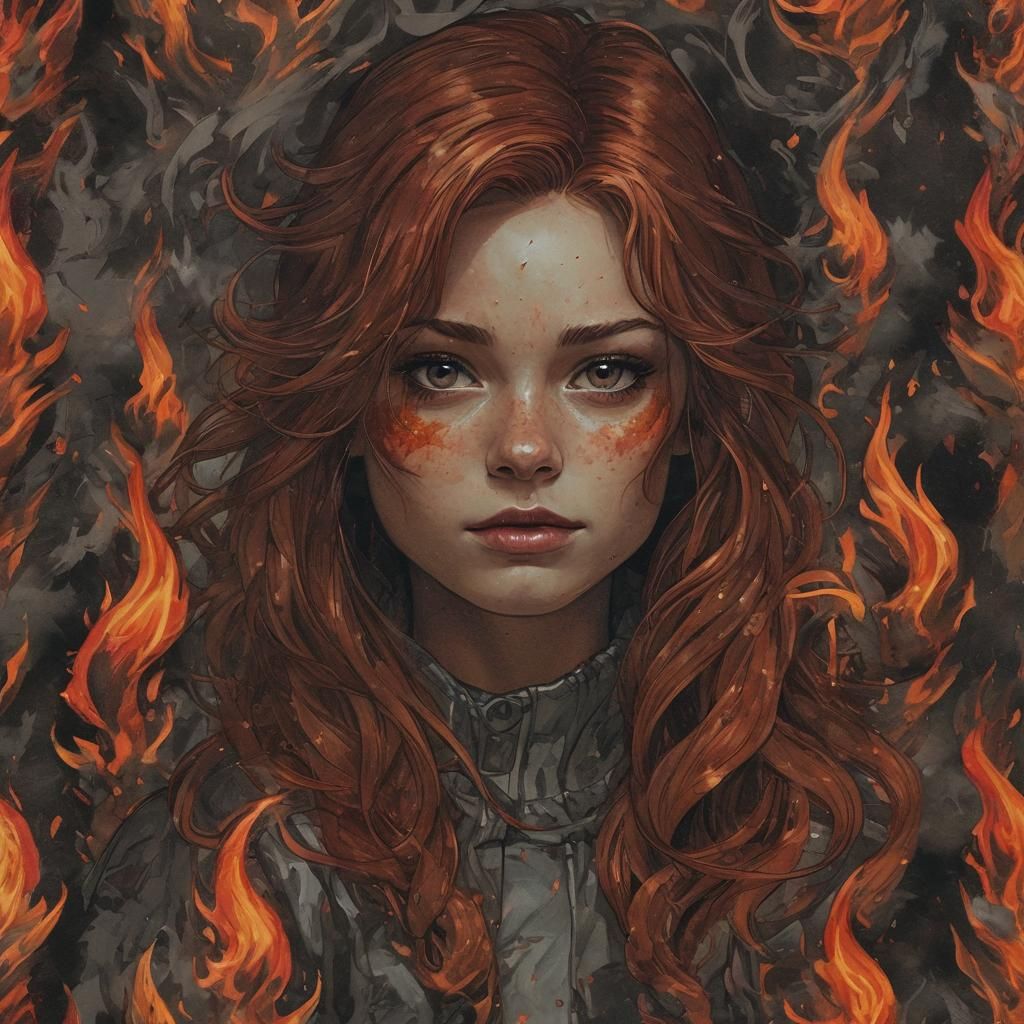 Firey portrait