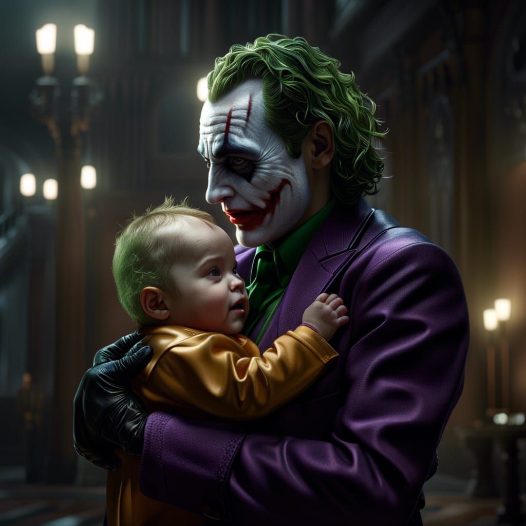 The Joker Holding a Baby: Photorealistic CGI Masterpiece