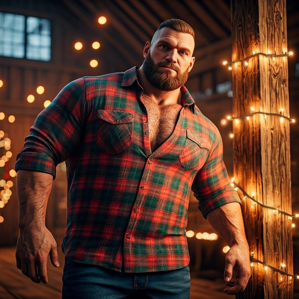 Sculpted Muscle in Christmas Wonderland