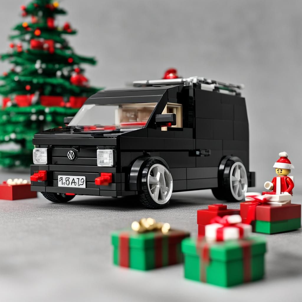 Lego Volkswagen Caddy Christmas Scene