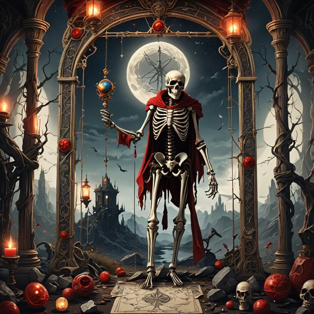 The Hanged Man Tarot Card with Esoteric Symbols