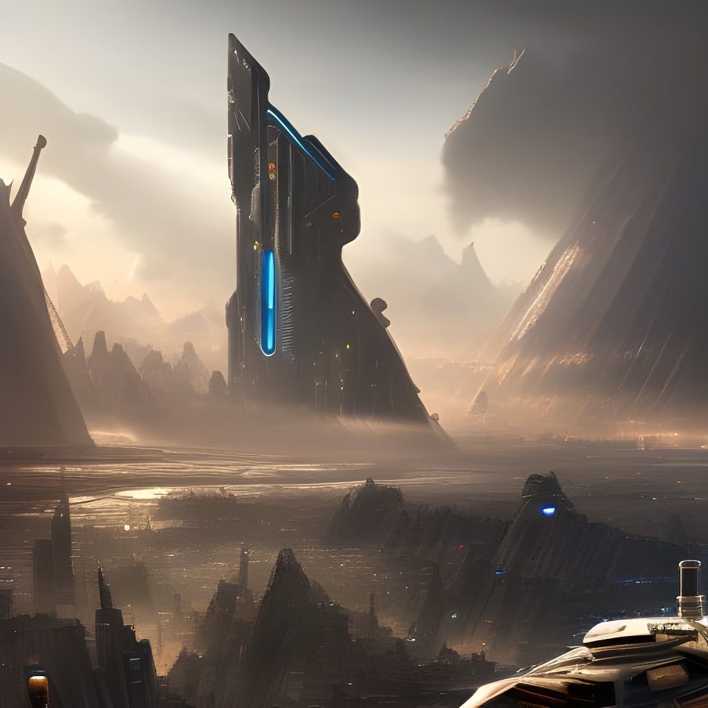 Dystopian Cityscape on Alien Planet in Unreal Engine